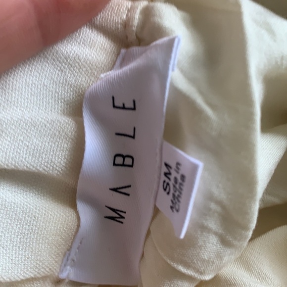 Mable pleated vintage Victorian style pockets small beige midi‎ classic hi waist - Picture 5 of 12